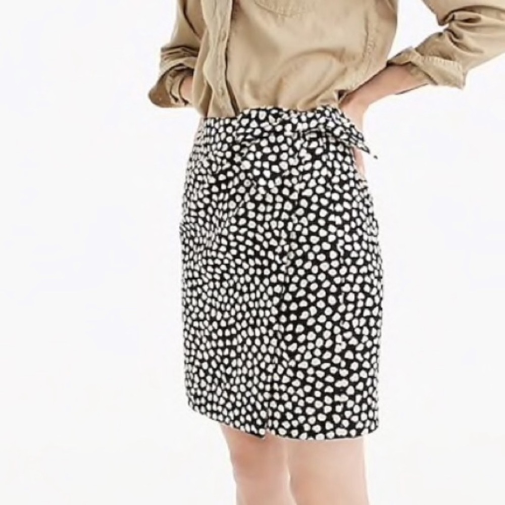 J. Crew Gold Pebble Print Skirt Size 6